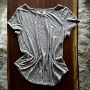 Soft stretchy gray taupe T shirt